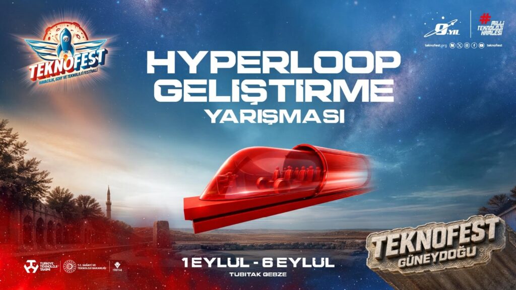 HYPERLOOP GELİŞTİRME YARIŞMASINDA GENÇ MÜHENDİSLER SES HIZINA YAKIN ULAŞIM TEKNOLOJİLERİ İÇİN MÜCADELE EDİYOR GELECEĞİN ULAŞIM TEKNOLOJİLERİ TEKNOFEST 2026'DA YARIŞIYOR